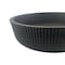 Castello Usa Yale 17-inch Bathroom Vessel Sink - Matte Black with Vertical Stripes CB-VC-3-MBV-17 - alternate 4